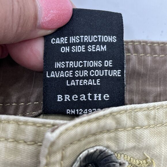 VTG.‎ Prana BREATH Shorts Mens Sz 38 9' Khaki 5 Pocket Hiking Outdoor Cotton - Picture 4 of 10